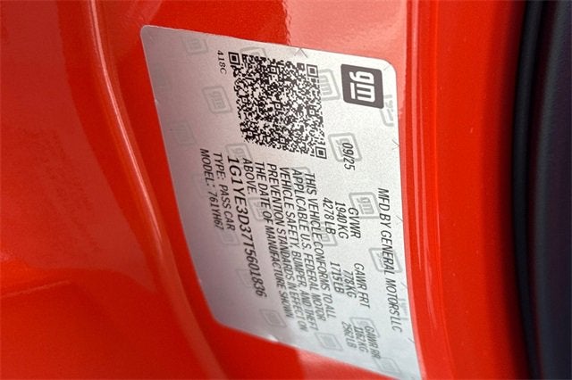 2026 Chevrolet Corvette Z06 Z06 Convertible 2LZ