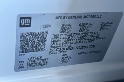 2024 Chevrolet Silverado EV e4WD Crew Cab Work Truck w/3WT