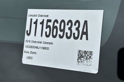 2018 Chevrolet Colorado Crew Cab Short Box 2-Wheel Drive Z71