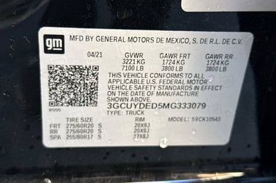 2021 Chevrolet Silverado 1500 Crew Cab Short Box 4-Wheel Drive LT