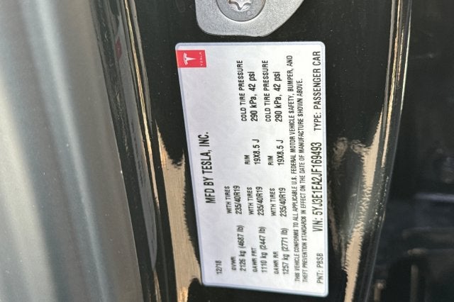 2018 Tesla Model 3 Long Range Battery RWD