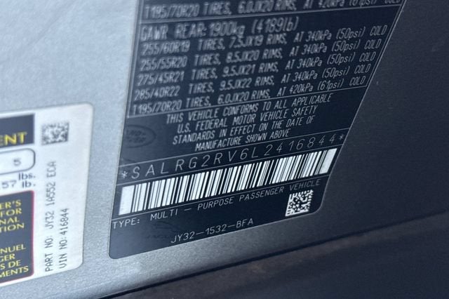 2020 Land Rover Discovery SE V6 Supercharged