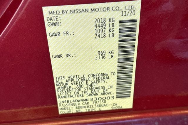 2021 Nissan Altima 2.5 SV SV PREMIUM