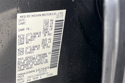 2023 Nissan Titan SV SV 2WD