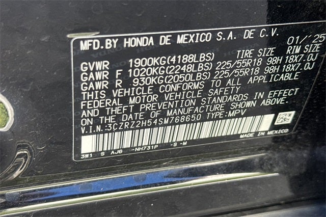 2025 Honda HR-V Sport SPORT AWD