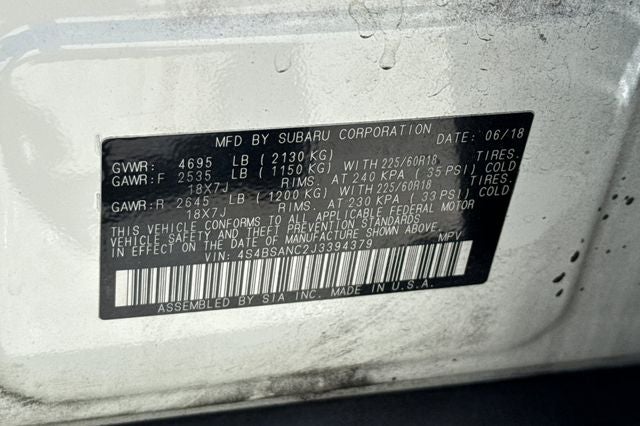 2018 Subaru Outback 2.5i Limited