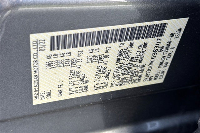 2022 Nissan Rogue SL SL PREMIUM PACKAGE