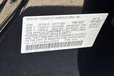 2019 Acura MDX 3.5L Advance Package SH-AWD