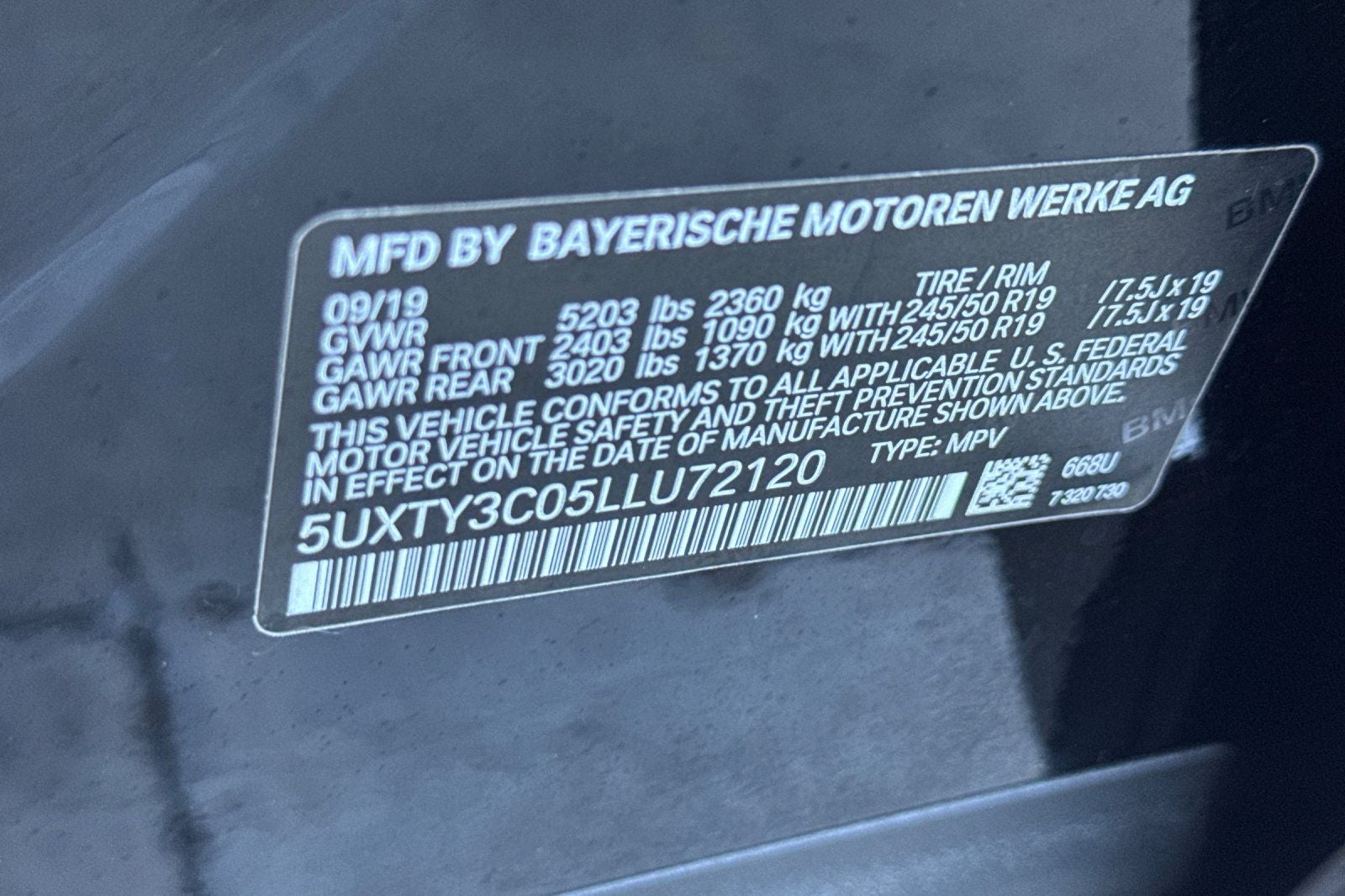 2020 BMW X3 sDrive30i