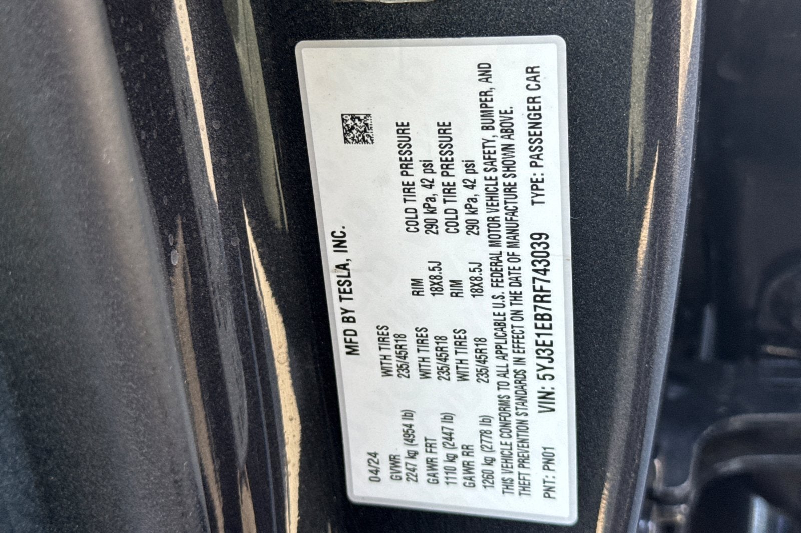 2024 Tesla Model 3 Long Range