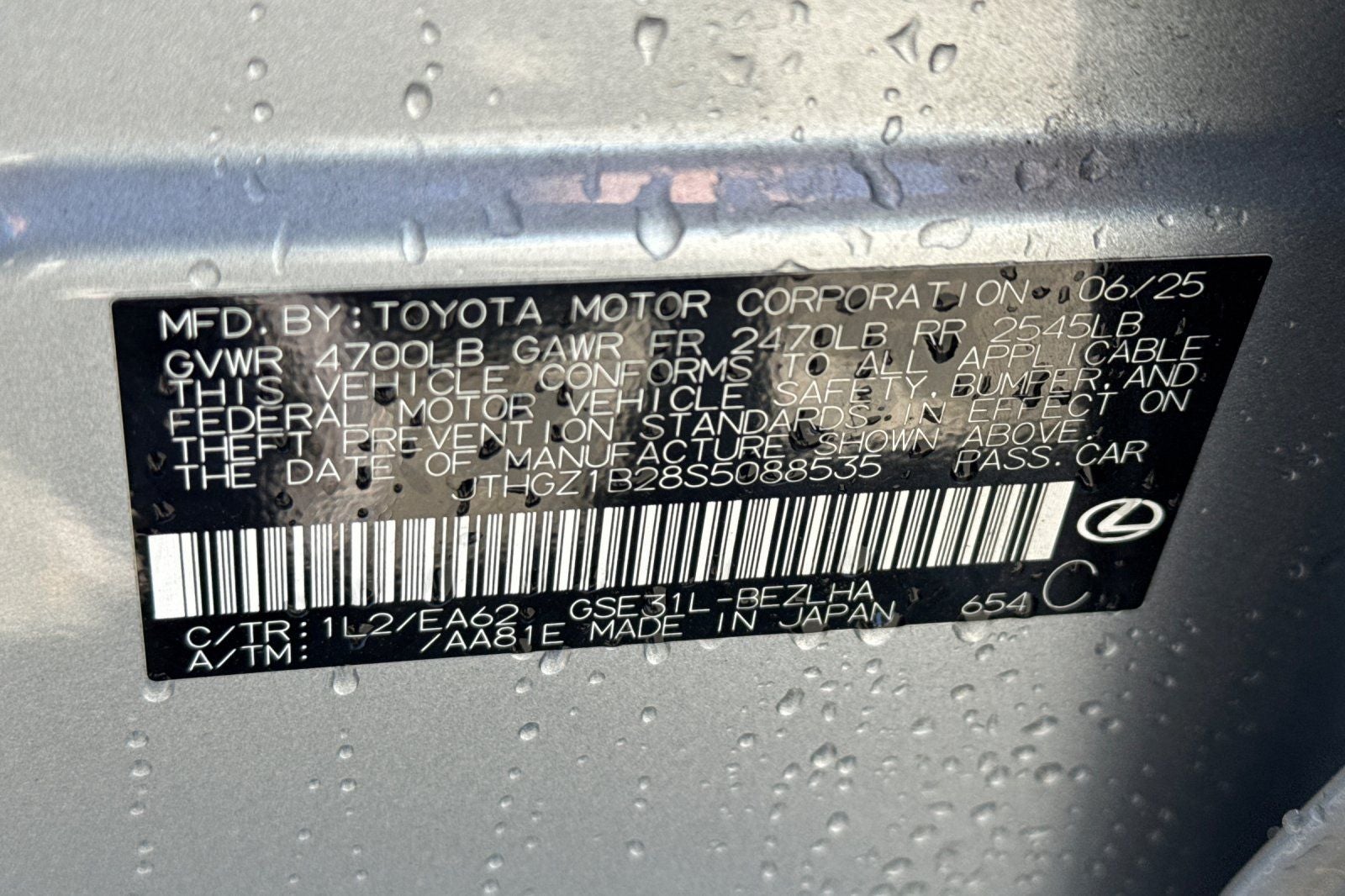 2025 Lexus IS 350 F SPORT FSPORT