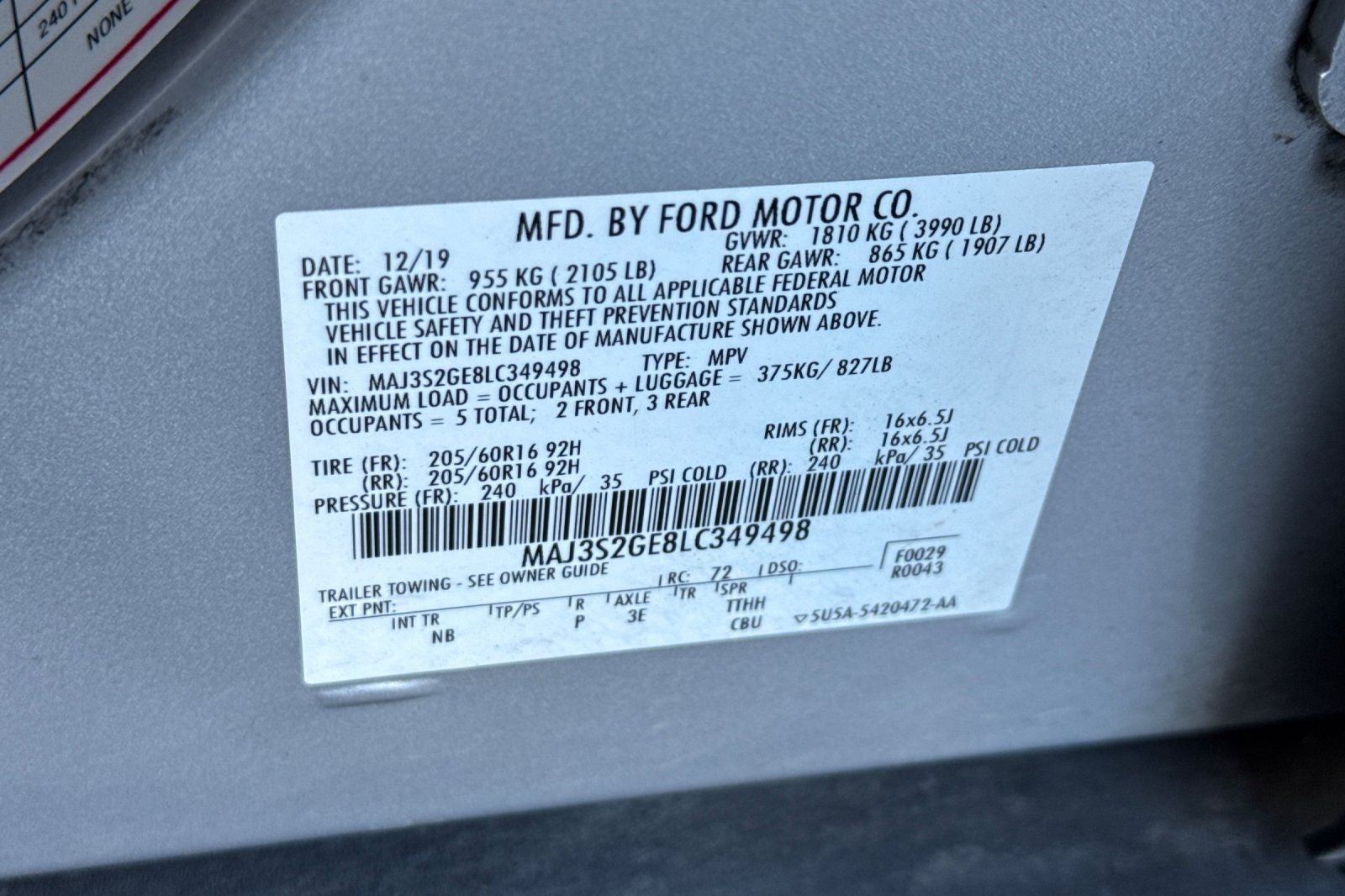 2020 Ford EcoSport SE