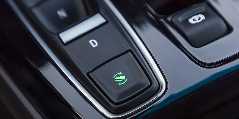 Close-up of Bolt EV gear shift buttons