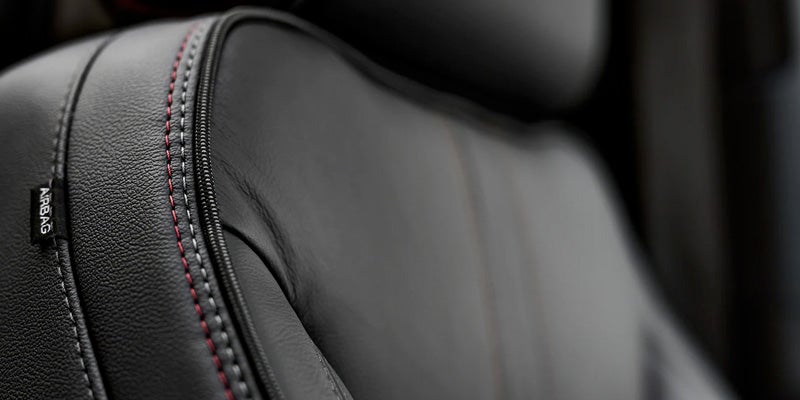 Close-up of Suburban seat stitching